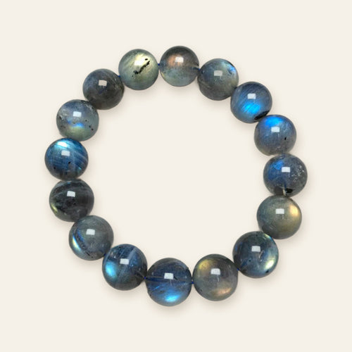 Natural Labradorite Bead Bracelet